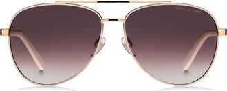 Marc Jacobs 60mm Gradient Aviator Sunglasses in 0Vvp-Ha at Nordstrom