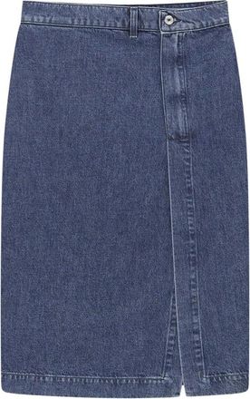Msgm Midi Rok - Dames - Spijkerrokken - Blauw - S - Denim - Rokken