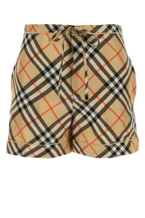 Burberry Geprinte Zijde Korte Broek