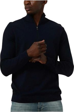 Selected Half Zip Cardigan in Donkerblauw - Heren - Vesten met rits - Blauw - XL - Katoen - Hoodies & sweatvesten