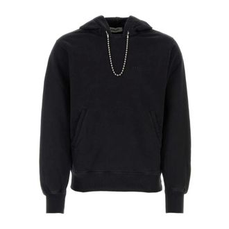 AMBUSH Hoodies, male, Black, L, Black Cotton Sweatshirt - Stylish and Comfortable