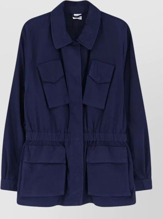 Aspesi cotton jacket collars pockets elastic waistband