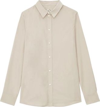 Ines De La Fressange Martin Shirt - Dames - Overhemden - Beige - S - Katoen - Overhemden