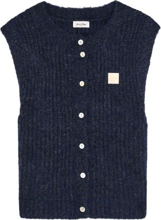 American Vintage Gilet con bottoni - Blu