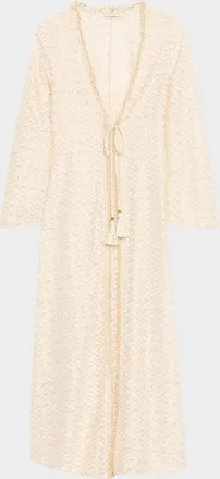 Ramy Brook Fatima Metallic Knit Coverup