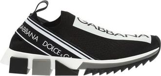 Dolce & Gabbana Sorrento Sneakers met Logo - Dames - Schoenen - Zwart - Maat: 37 EU Katoen