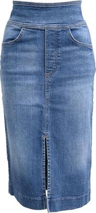 BA&SH Ba & sh Date Midi Skirt in Light Blue Denim