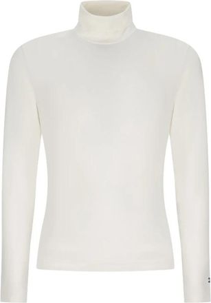 Celine Top met hoge hals in atletisch katoenen jersey - Heren - Coltruien - Wit - M - Katoen - Truien & Vesten
