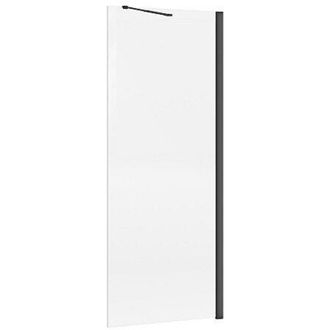 Vente-Unique Parete per doccia walk-in Nero opaco 80x200 cm Vetro 5 mm - DAREN