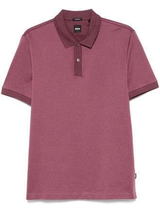 BOSS micro-pattern polo shirt - Purple