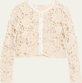 Ramy Brook Adelynn Openwork Floral Jacket