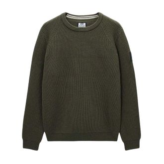 Weekend Offender Heren Morello Ribgebreide Trui (Groen)