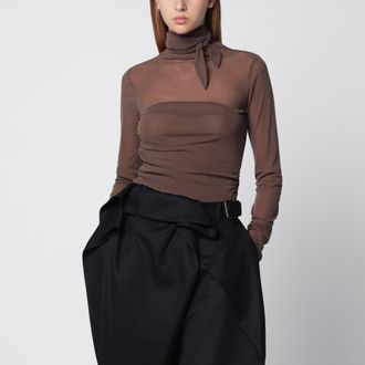 Christophe Lemaire Cocoa Ballerina jersey top with scarf