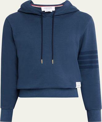 Thom Browne Mens 4-Bar Cotton Hoodie