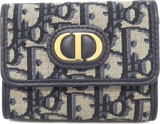 Dior Blue Canvas Wallet (Tri-Fold) (Pre-Owned)