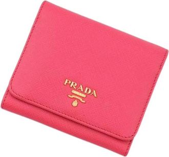Prada Pre-owned Portemonnee (tri-fold) - Dames - Vintage Accessoires - Roze - ONE Size - Leer - Vintage