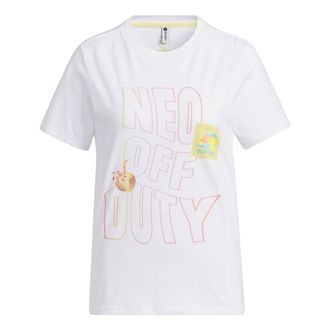 adidas (WMNS) adidas NEO OFF DUTY Vibe Collective T-Shirts White IA5342