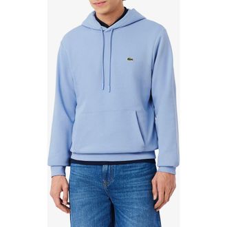 Lacoste Lightweight Cotton Fleece Pullover Hoodie in Aphylla at Nordstrom, Size 7