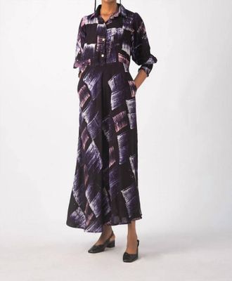 Busayo Bimpe Maxi Dress In Black Blue