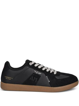 Aeronautica logo-detail sneakers - Black