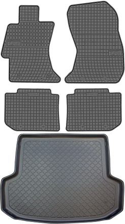 OEM Subaru Levorg Kombi Desde Septiembre De 2015. Juego De Alfombrillas De Goma Para Coche Y Alfombrilla Para Maletero