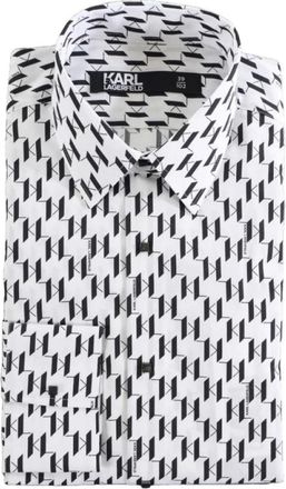 Karl Lagerfeld Shirts > Formal Shirts - Heren - Zakelijke Overhemden - Zwart - L - Katoen - Overhemden