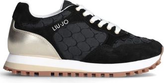 Liu Jo Wonder Sneakers in Zwart Leer - Dames - Sneakers - Zwart - 35 EU - Leer - Schoenen