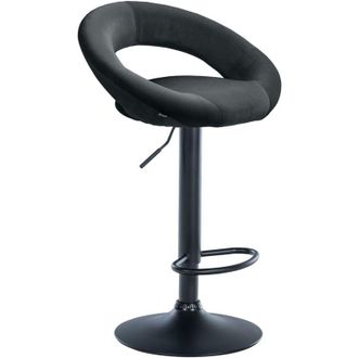 Clp Taburete De Bar De Terciopelo Olinda Negro Negro
