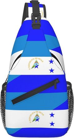 Generic Nicaragua Honduras Flag Shoulder Bag Trendy Cross Body Bag Adjustable Fanny Pack For Casual Women Men