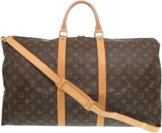 Louis Vuitton Pre-owned Weekend Bags, unisex, Brown, Size: ONE SIZE Pre-owned Keepall Bandouliere 55
