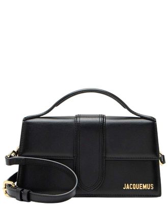 Jacquemus Black Leather Le Grand Bambino Top Handle Long Flap Bag (Authentic Pre-Loved)
