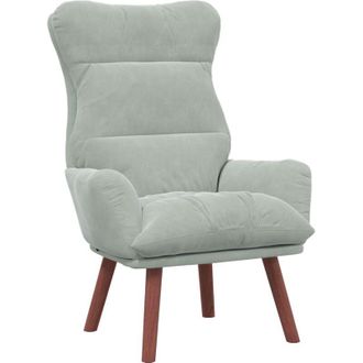 vidaXL Silla Relax Gris Claro 69 X 74 X 93 Cm Terciopelo Vidaxl