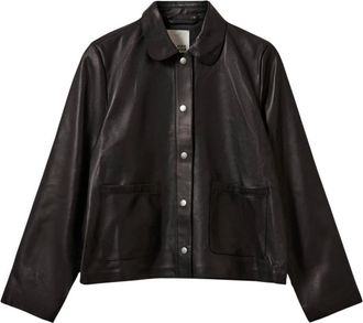 Sofie Schnoor Jassen, Dames, Zwart, XS, Leer, Lederen Jassen
