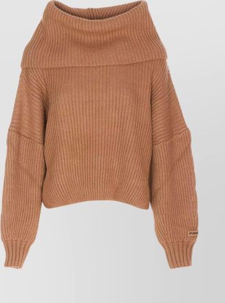 Pinko crop knitwear collar fold-over