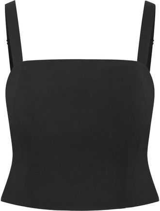 City Chic Bianka Sleeveless Crop Top in Black at Nordstrom, Size Xxxs