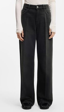 BOSS Crossroad Boyfriend Jeans in Black at Nordstrom, Size 29 X 32