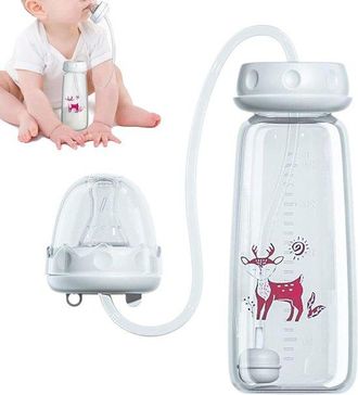 OEM Juego De 2 Vasos De Vidrio Con Tapa De Bamb&uacute; Y Pajita, 500 Ml - Con Estampado De Lazo, A Prueba De Fugas, Azul/rosa
