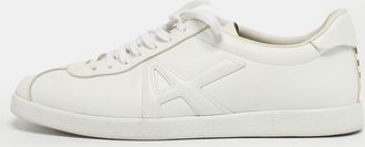 Aquazzura White Leather The A Lace Up Low Top Sneaker