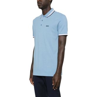 HUGO BOSS Hugo, Polo Shirts, male, Blue, Size: 2XL Polo Shirt