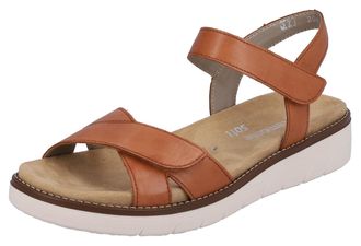 Remonte Riemchensandale REMONTE, Damen, Gr. 36, braun (nuss), Leder, unifarben, Schuhe Riemchensandale, Plateau, Sommerschuh, Sandalette mit Lite &acute;n Soft Auss