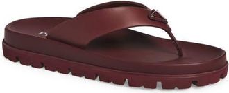Prada Lug Sole Flip Flop in Granato at Nordstrom, Size 11Us