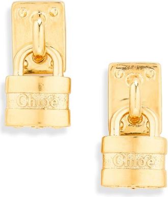 Chlo&eacute; The Chlo&eacute; Mini Paddington Drop Earrings in Vintage Gold at Nordstrom