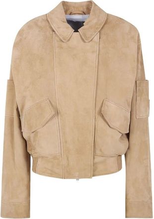DRHOPE Oversized Nappa Vintage Bomber Jacket