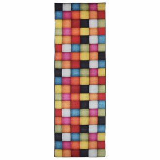 vidaXL Pasillo De Alfombra Lesaka De Colores 100 X 100 Cm Vidaxl