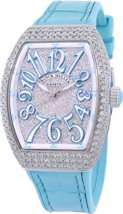 Franck Muller Vanguard Automatic Moon Phase Diamond Ladies Watch V 32 SC AT FO D CD AC BL AC