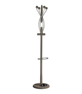 HERDASA Herdasa - Perchero Mod. 425 Con Parag&uuml;ero Herrajes Cromo Satinado Lacado Moka, 184 Cm(alto)37 Cm(ancho)37 Cm(largo)