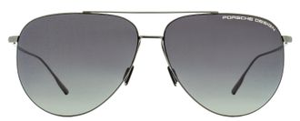 Porsche Design P8939 Titanium Pilot Sunglasses - Gray