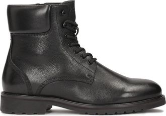 Kazar Herenschoenen met een bovenwerk - Heren - Veterlaarzen - Zwart - 42 EU - Leer - Schoenen