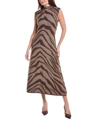 House Of Harlow House Of Harlow 1960 Acadia Jacquard Zebra Midi Dress