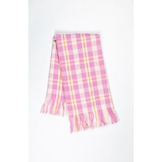 Archive New York Handwoven Colorful Plaid Cotton Kitchen Towel in Pink at Nordstrom